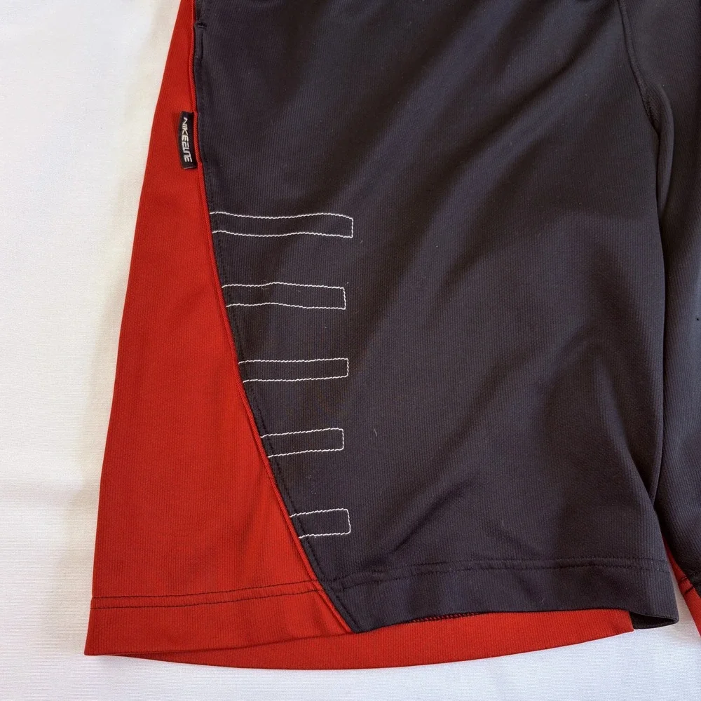Nike Basketball Elite Shorts Mens Large Black Red FIT DRY 286047-010